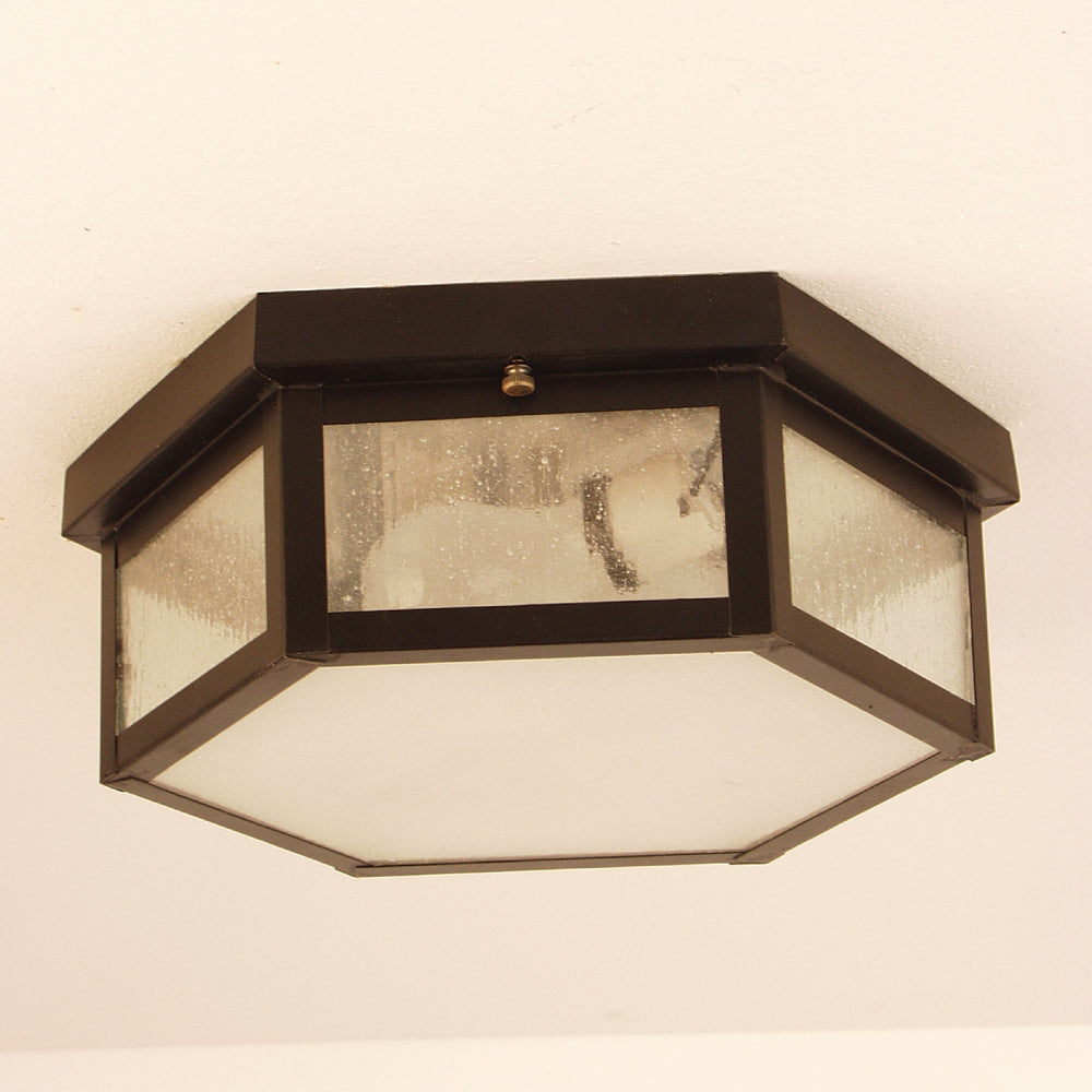 18C Ceiling Flush Box Fixture Series - Ceiling Flush Mount Copper Lantern