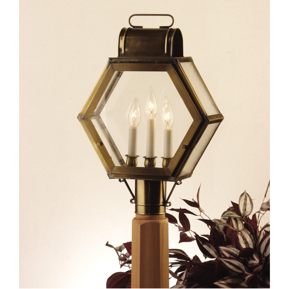 650P Lexington Series - Post Copper Lantern