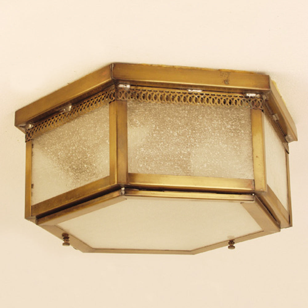 651C Lexington Series - Ceiling Flush Mount Copper Lantern