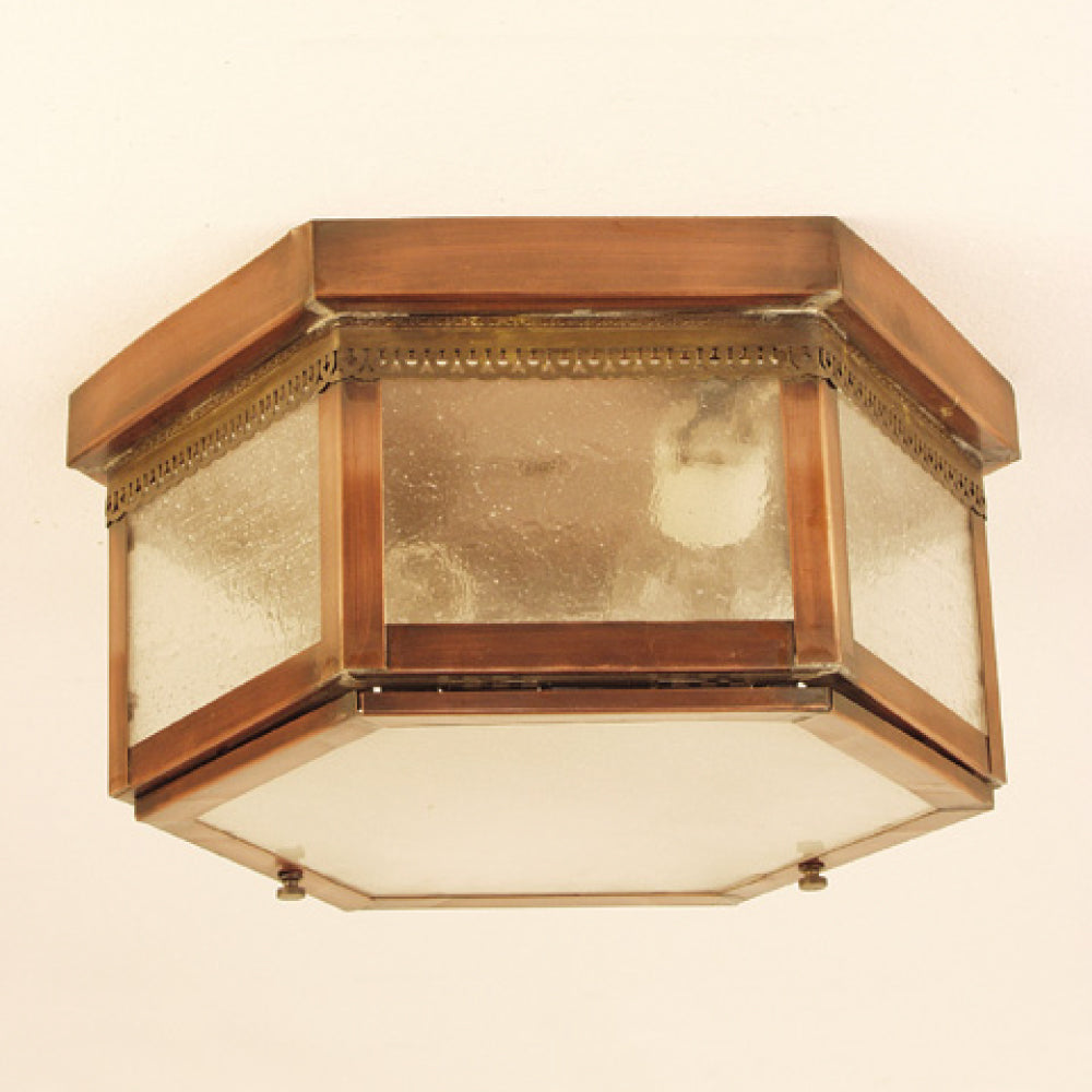 651C Lexington Series - Ceiling Flush Mount Copper Lantern