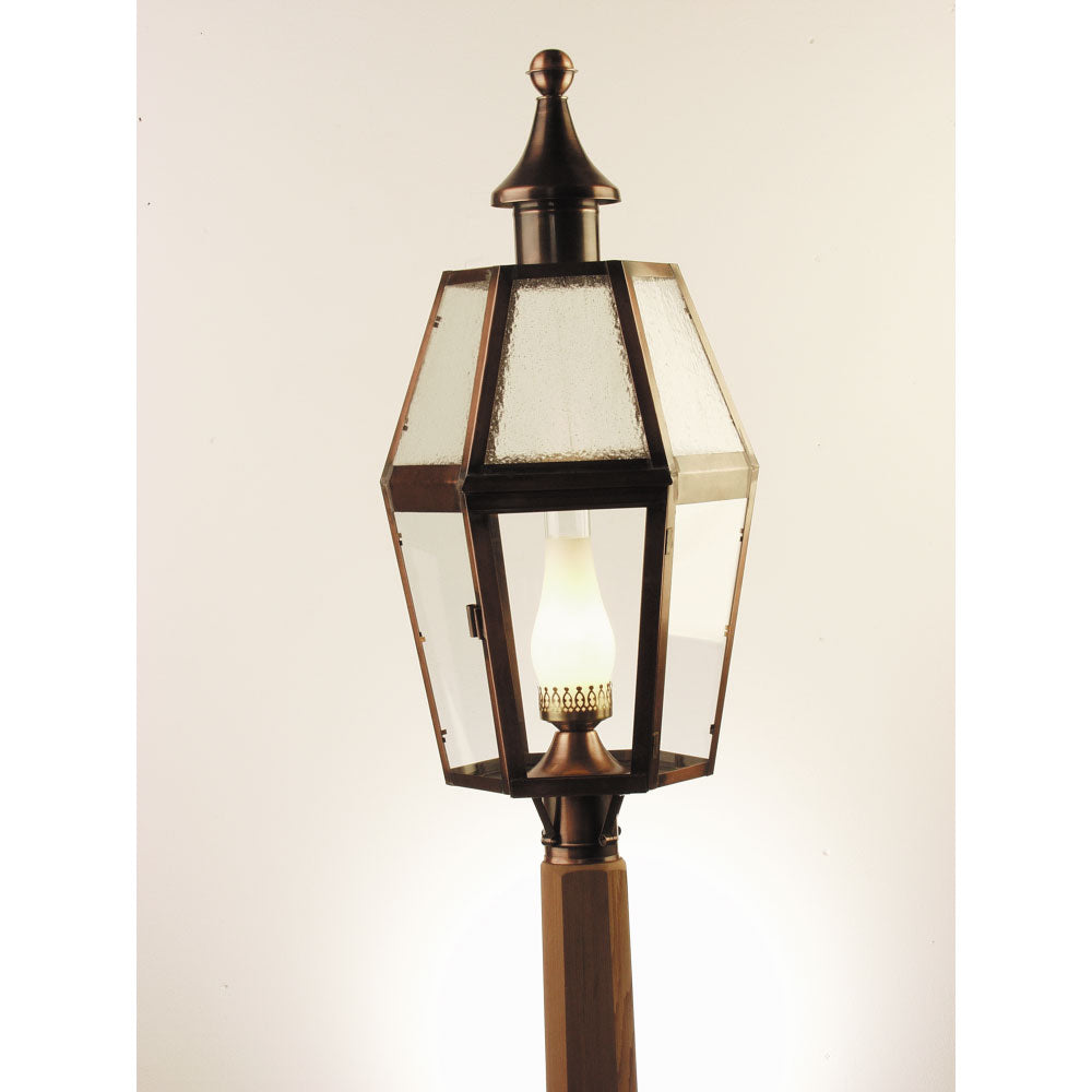 827P Charleston Series - Post Copper Lantern