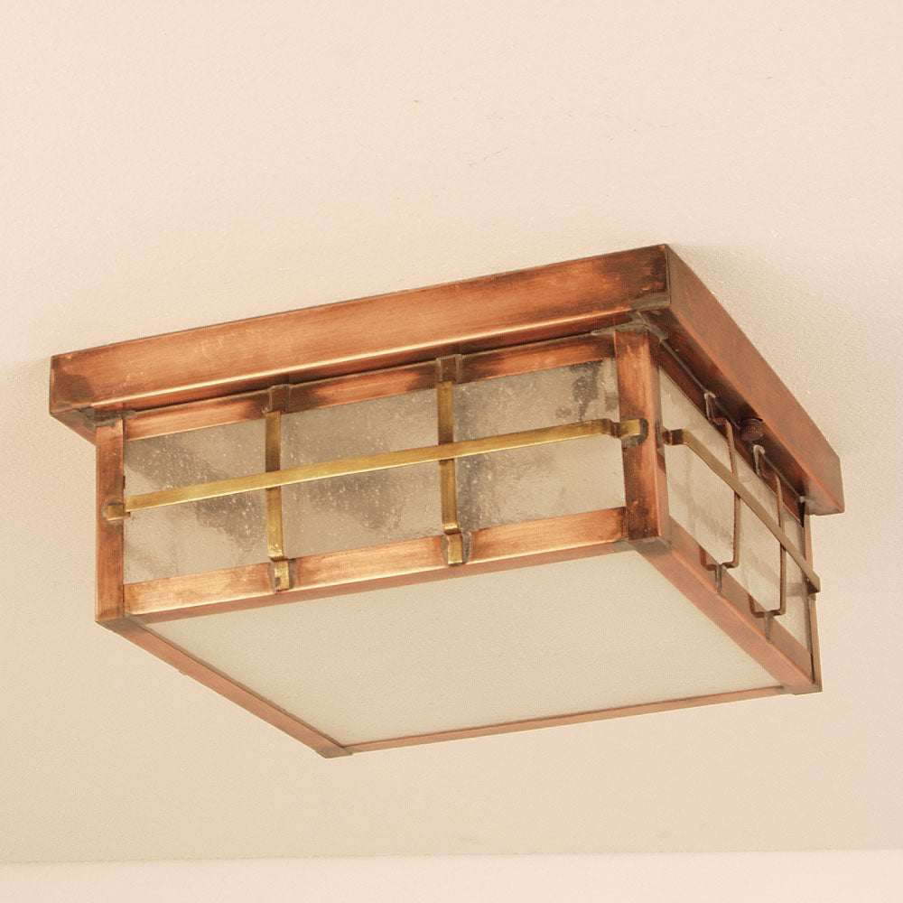 10C Ceiling Flush Box Fixture Series - Ceiling Flush Mount Copper Lantern