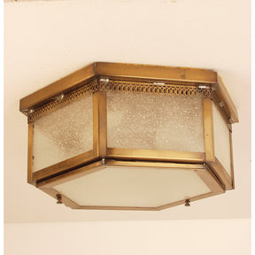 651C Ceiling Flush Box Fixture Series - Ceiling Flush Mount Copper Lantern