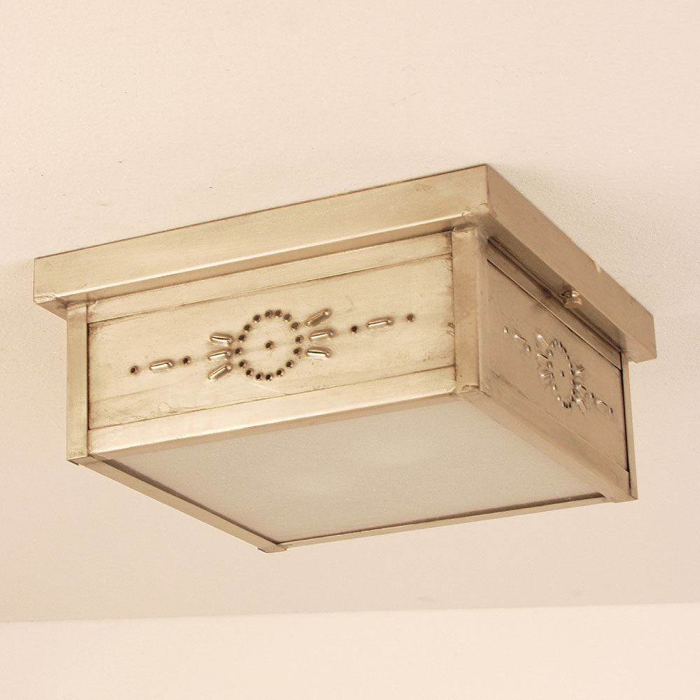 9C Pierced Sides Ceiling Flush Box Fixture Series - Ceiling Flush Mount Copper Lantern