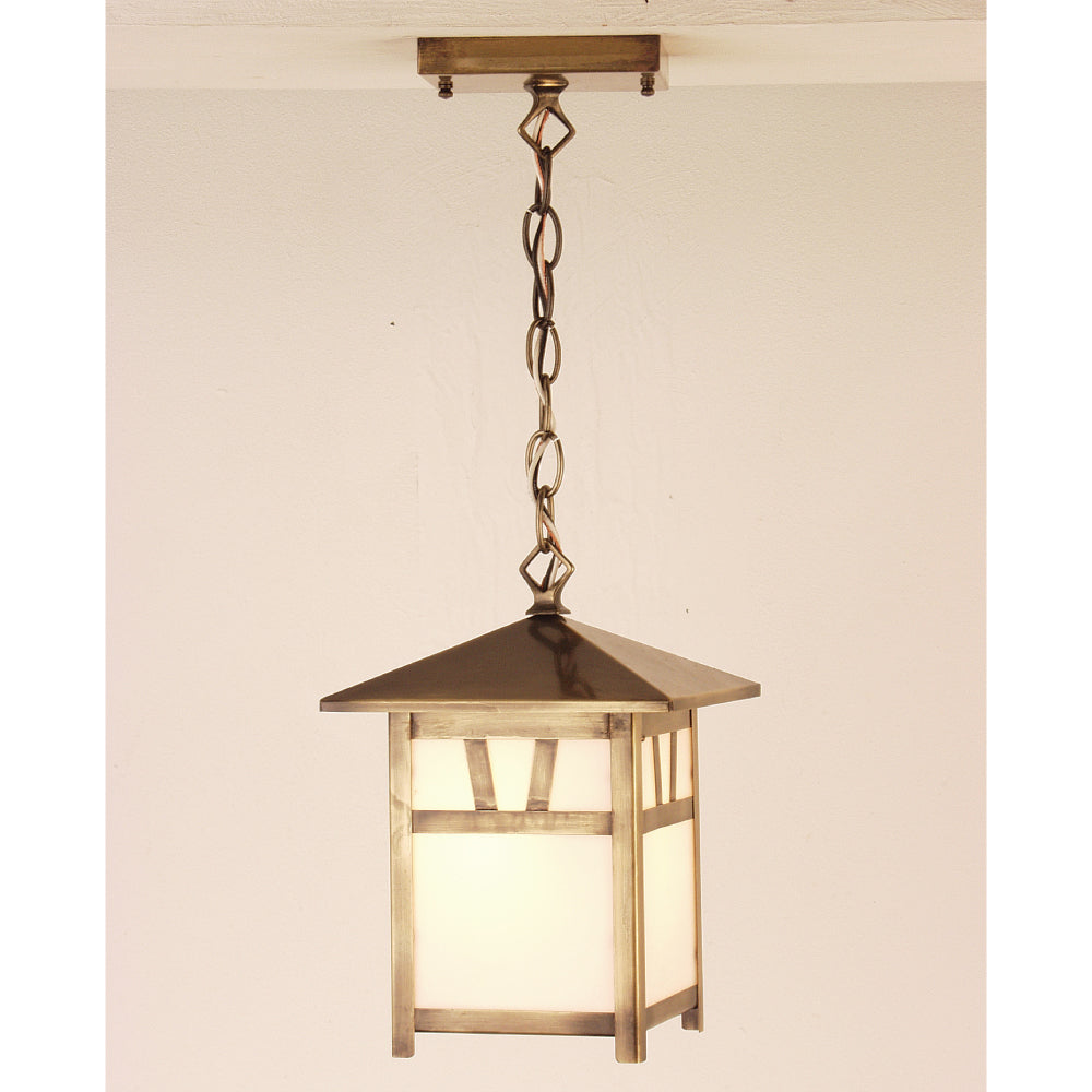M2H-S - Angle Spoke Mission Arts & Crafts Fixtures Series - Hanging Copper Lantern